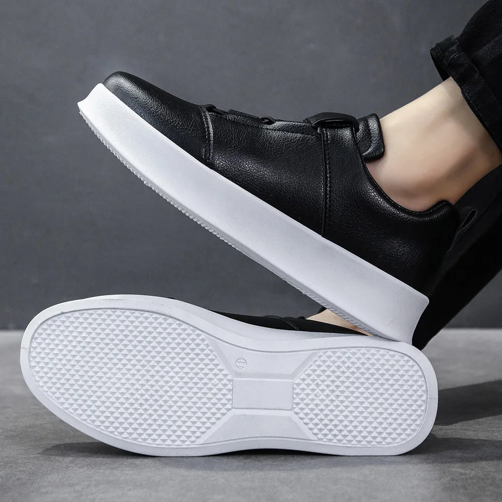 Popular Casual Shoes for Men Low Cut Rubber Thick Soled Board Shoes 2025 Fashion Shock-absorbing Anti-friction Sneakers for Men