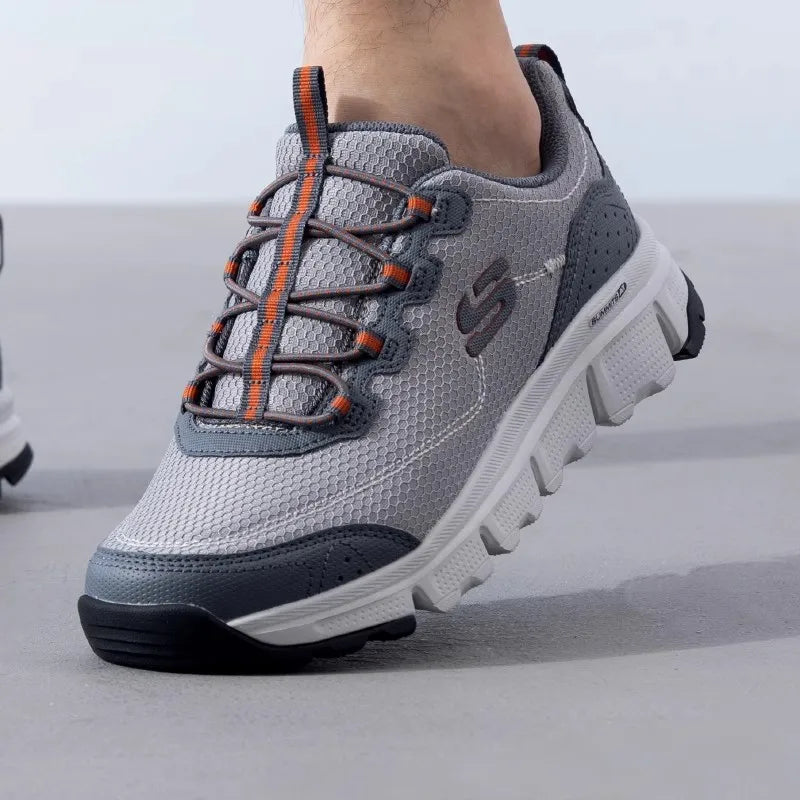 Skechers men's sneakers New summer fashion breathable casual shoes Lightweight comfortable walking shoes 237704-GYOR