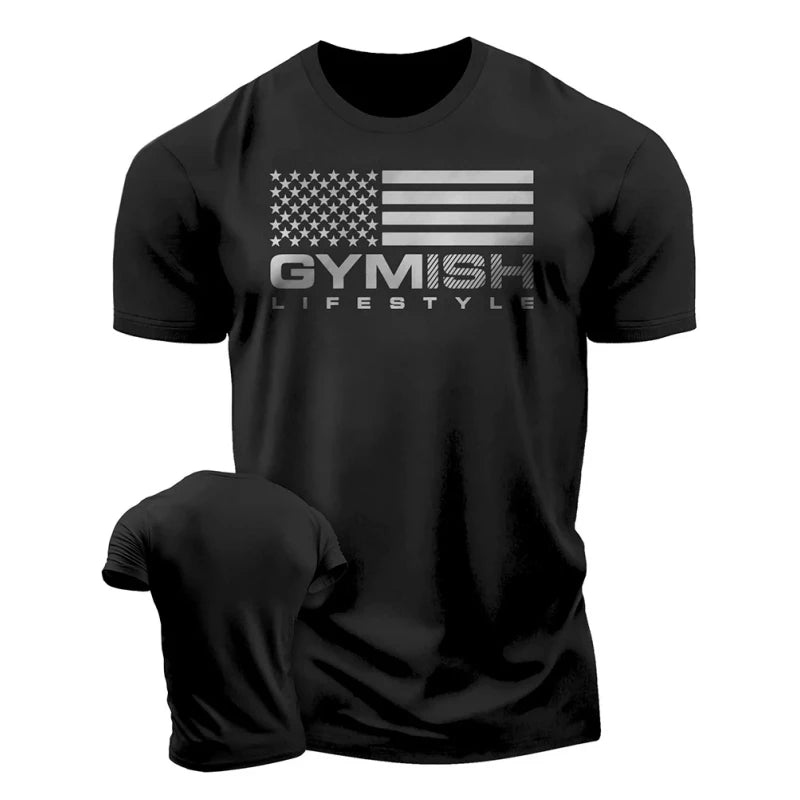 Fashion Mens 3D Printed Gym T Shirts Simple Trend Summer O Neck Alphabets Pattern Sports T-shirt Quick Dry Breathable Tees Topss