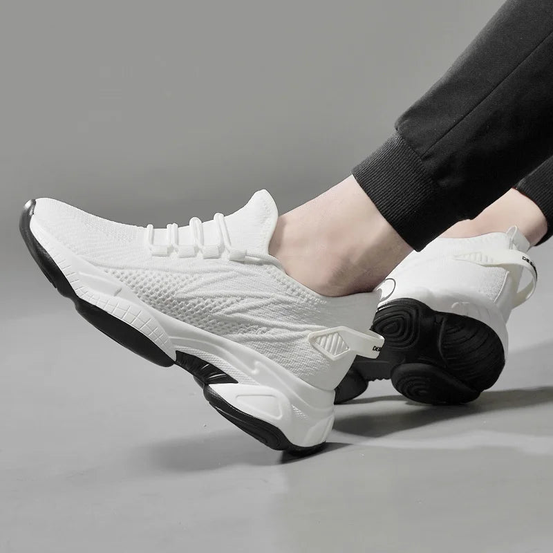Chunky Sneakers Mesh Men's Elevator Sneakers 6cm 8cm Heel Lift Insole Plus Size36-44