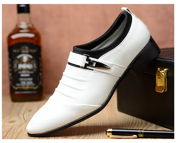 Cotton Leather Shoes Men Formal Dress Shoes Luxury Business Oxford Male Office Wedding Dress Shoes for Men Winter New 2023