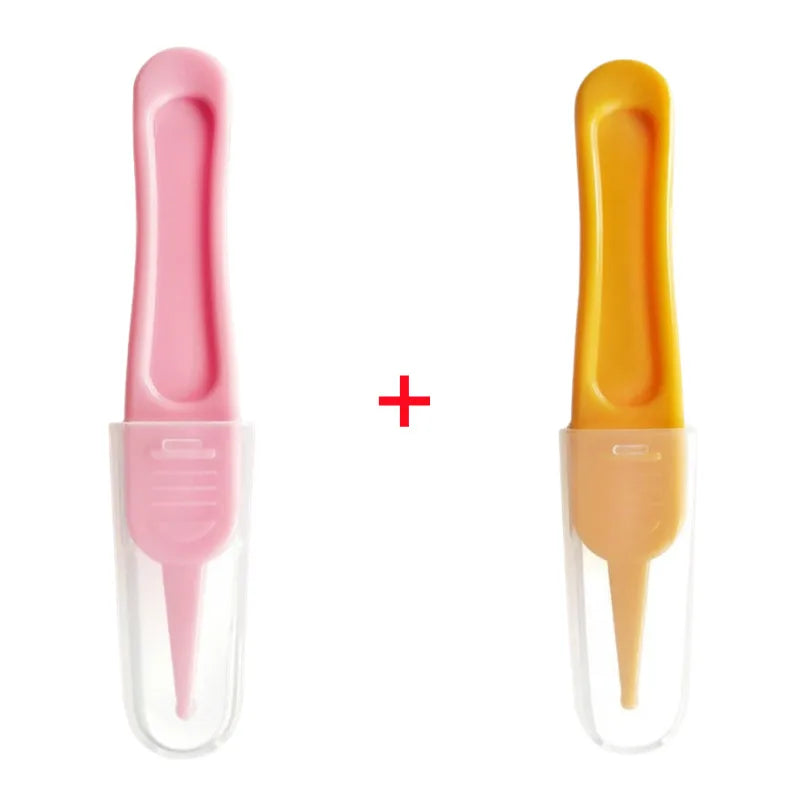 Baby Nose Cleaning Tweezers Infant Ear Nose Navel Clean Tool Safe Baby Dig Booger Clips Snot Removal Newborn Cleaning Supplies