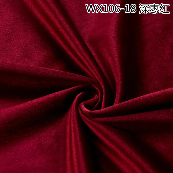 Thinkend Velvet Fabric By Meters for Upholstery Sofa Curtains Tablecloth Pillowcase Chair Sewing Soft Smooth Plain Velour Cloth