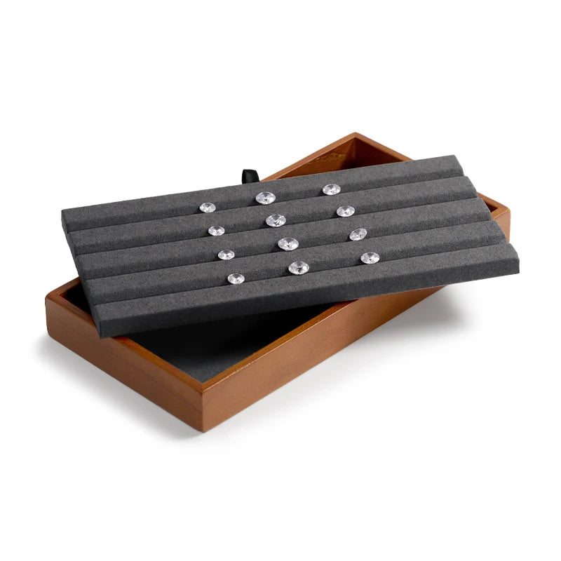 Oirlv Wooden Jewelry Tray Set Bracelet Ring Display Props Sets Jewelry Organizer Holder Necklace Display Stand Jewelry Plate