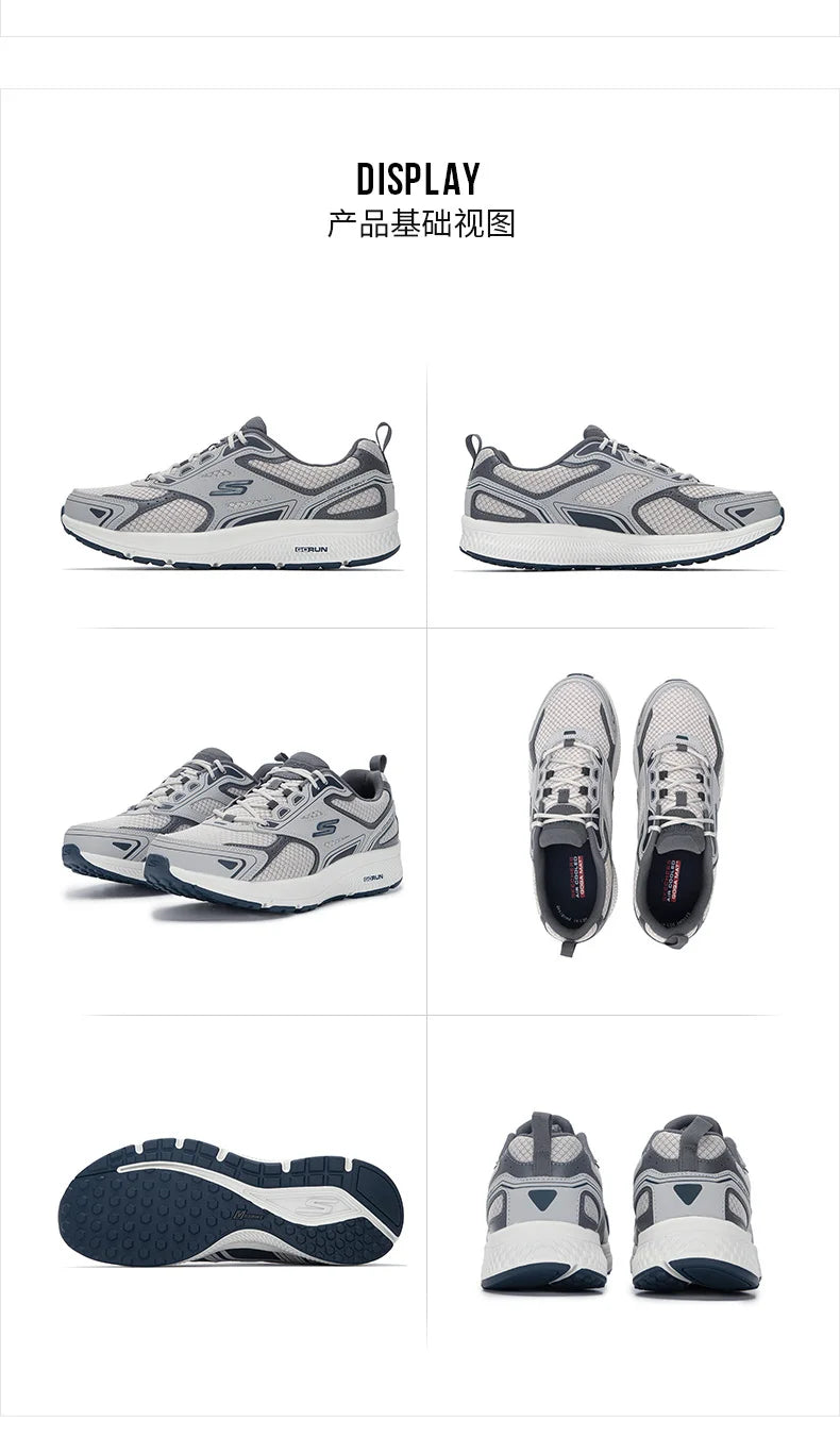 Skecher Men's Sneakers Summer breathable mesh casual running shoes Lightweight shock-absorbing jogging shoes