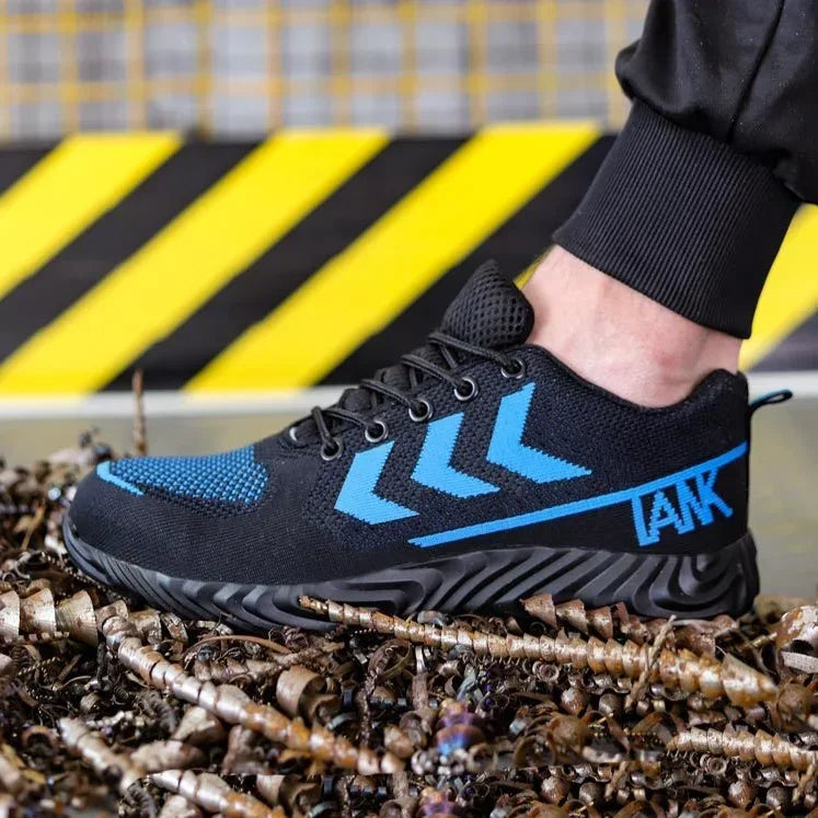 Safety Shoes Men With Steel Toe Cap Anti-smash Men Work Shoes Sneakers Light Puncture-Proof Indestructible Shoes Dropshipping