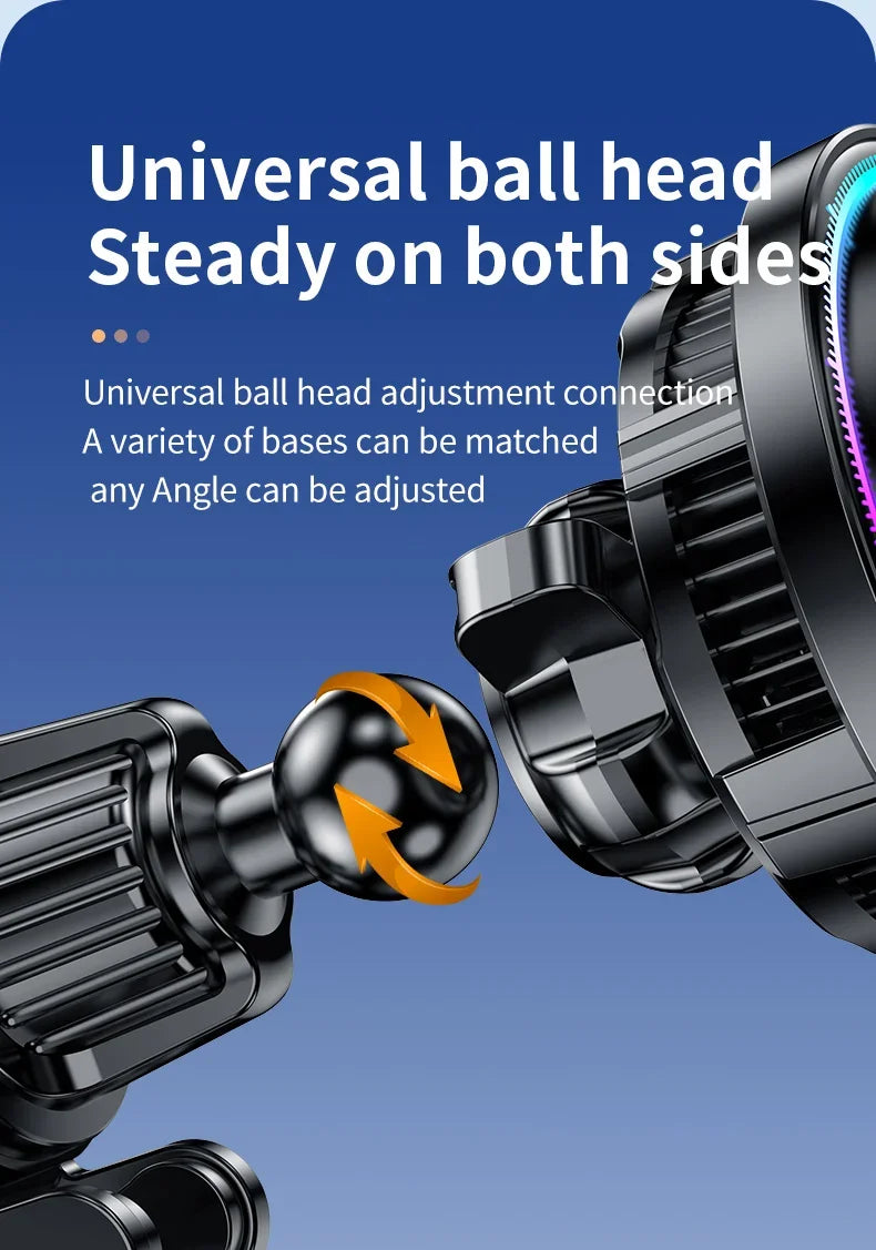 30W Ice Cooling Magnetic Wireless Car Charger Fast Charging Station for iPhone 15 14 13 Pro Max MacSafe Car Phone Holder Stand