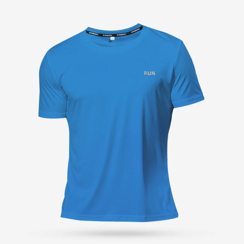 Polyester Sports Gym T Shirt Men Short Sleeve Dry Fit T-Shirt Lightweight Shirt Top Workout Fitness Training Running Shirt S-5XL