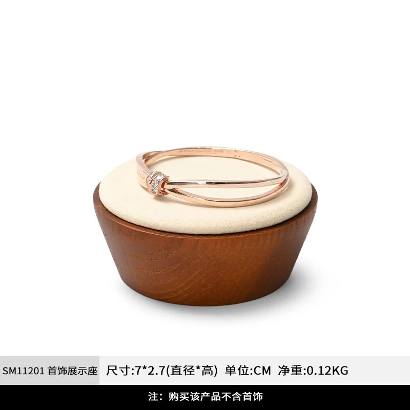 Oirlv Wooden Jewelry Tray Set Bracelet Ring Display Props Sets Jewelry Organizer Holder Necklace Display Stand Jewelry Plate