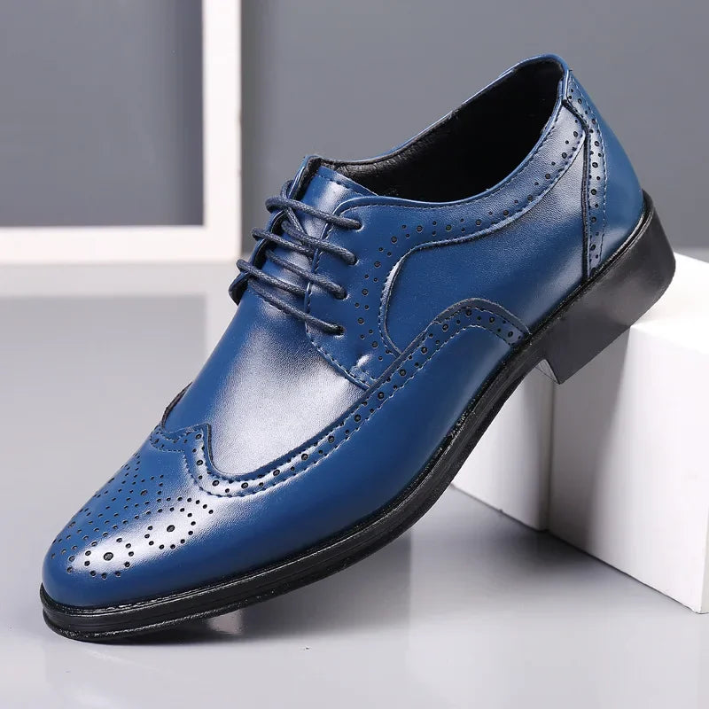 Men Oxford Shoes Luxury Leather Brogue Shoes Male Classic Business Formal Shoes High Quality Handcrafted Men Party Wedding Shoe
