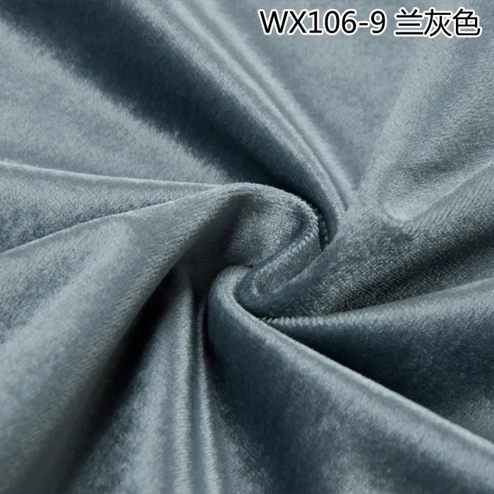 Thinkend Velvet Fabric By Meters for Upholstery Sofa Curtains Tablecloth Pillowcase Chair Sewing Soft Smooth Plain Velour Cloth
