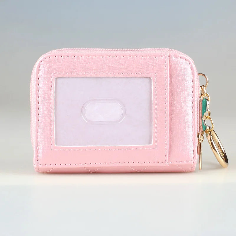 Pink Quilted Women Wallets Female Coins Purse 6717