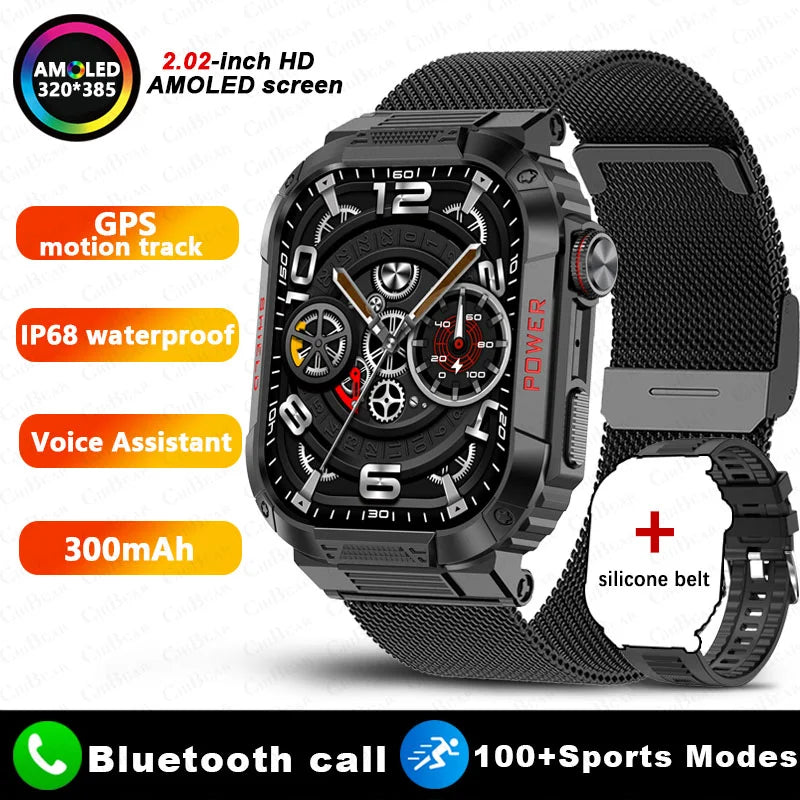 ChiBear For Huawei Xiaomi GPS Smart Watch Men 1.96 Inch Screen 420mAh Heart Rate Sport Waterproof NFC Bluetooth Call Smartwatch