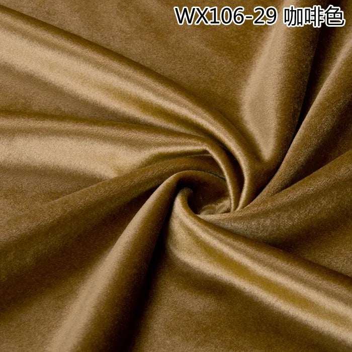 Thinkend Velvet Fabric By Meters for Upholstery Sofa Curtains Tablecloth Pillowcase Chair Sewing Soft Smooth Plain Velour Cloth