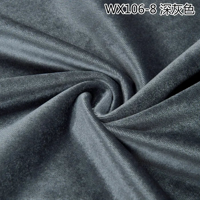 Thinkend Velvet Fabric By Meters for Upholstery Sofa Curtains Tablecloth Pillowcase Chair Sewing Soft Smooth Plain Velour Cloth