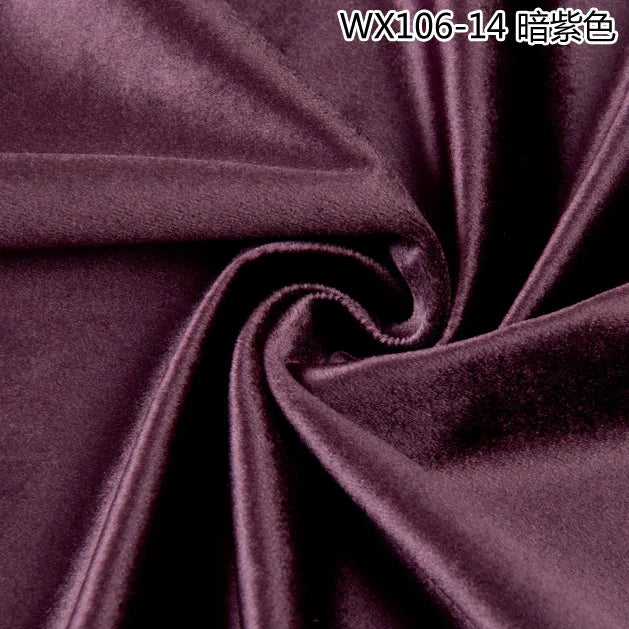 Thinkend Velvet Fabric By Meters for Upholstery Sofa Curtains Tablecloth Pillowcase Chair Sewing Soft Smooth Plain Velour Cloth