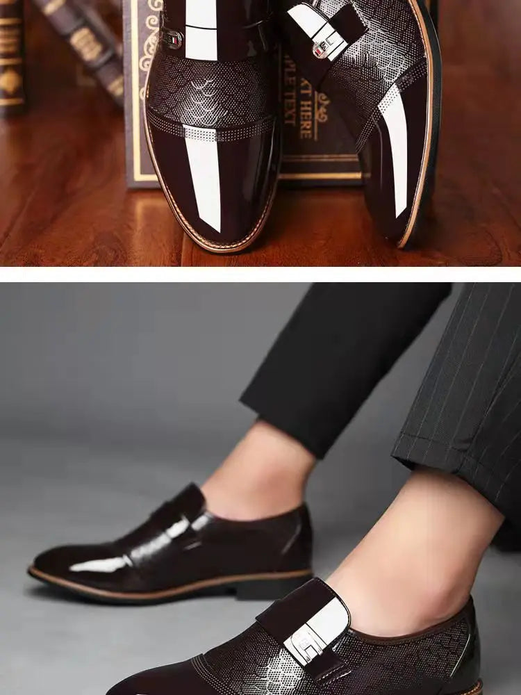 Wedding Business Dress Nightclubs Oxfords Breathable Working Lace Up Shoes New Fashion Mens Leather Shoes