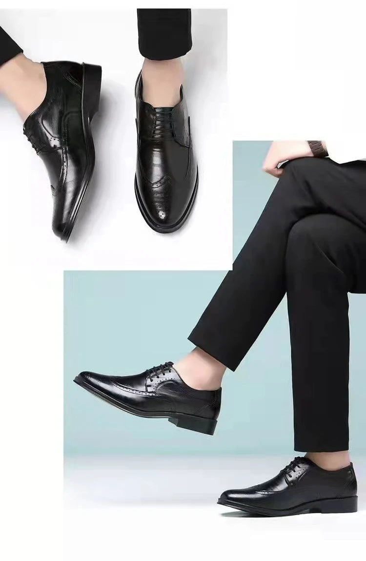 Men Oxford Shoes Luxury Leather Brogue Shoes Male Classic Business Formal Shoes High Quality Handcrafted Men Party Wedding Shoe