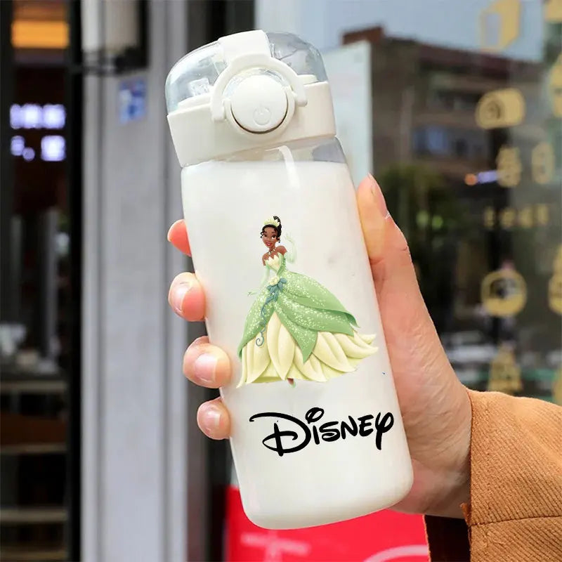 Straw 600/400ML Water Cup Princess Children Portable Plastic Mermaid Frozen Transparent Large Capacity Sport Water Bottle