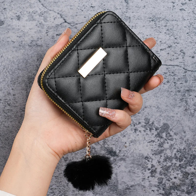 Women Short Wallets PU Leather Female Small Purses Leather Card Holder Wallet Woman Zipper Wallet Coin Purse Money Bag