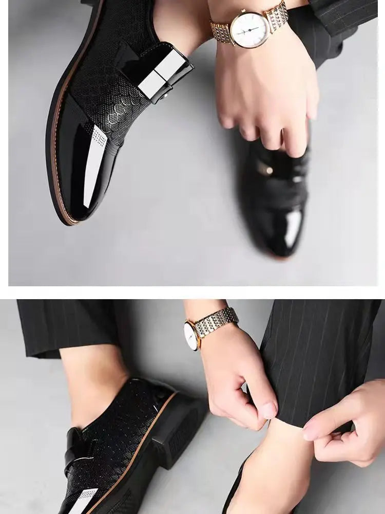 Wedding Business Dress Nightclubs Oxfords Breathable Working Lace Up Shoes New Fashion Mens Leather Shoes