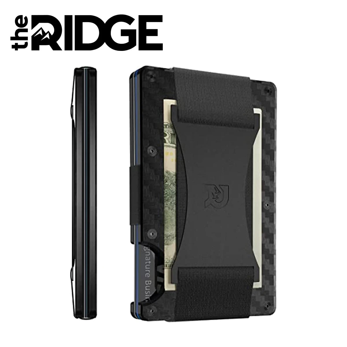Ridge Credit Card Holder Carbon Fiber Luxury Aluminum Metal Minimalist Purse RFID Blocking Id Card Holder Luxury Mini Purse