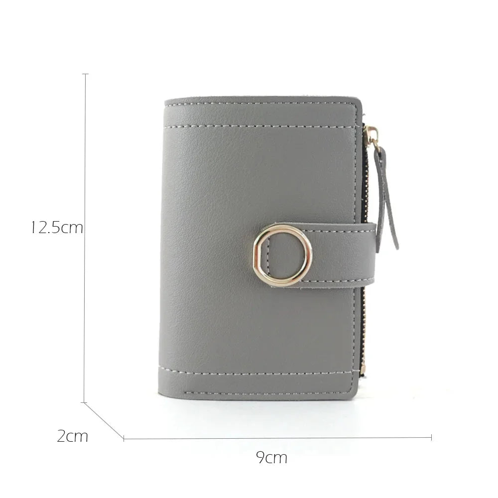 New Short Women Wallets Fashion Simple Cute Small Female Wallets PU Leather Card Holder Women's Purse