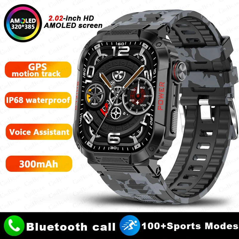 ChiBear For Huawei Xiaomi GPS Smart Watch Men 1.96 Inch Screen 420mAh Heart Rate Sport Waterproof NFC Bluetooth Call Smartwatch