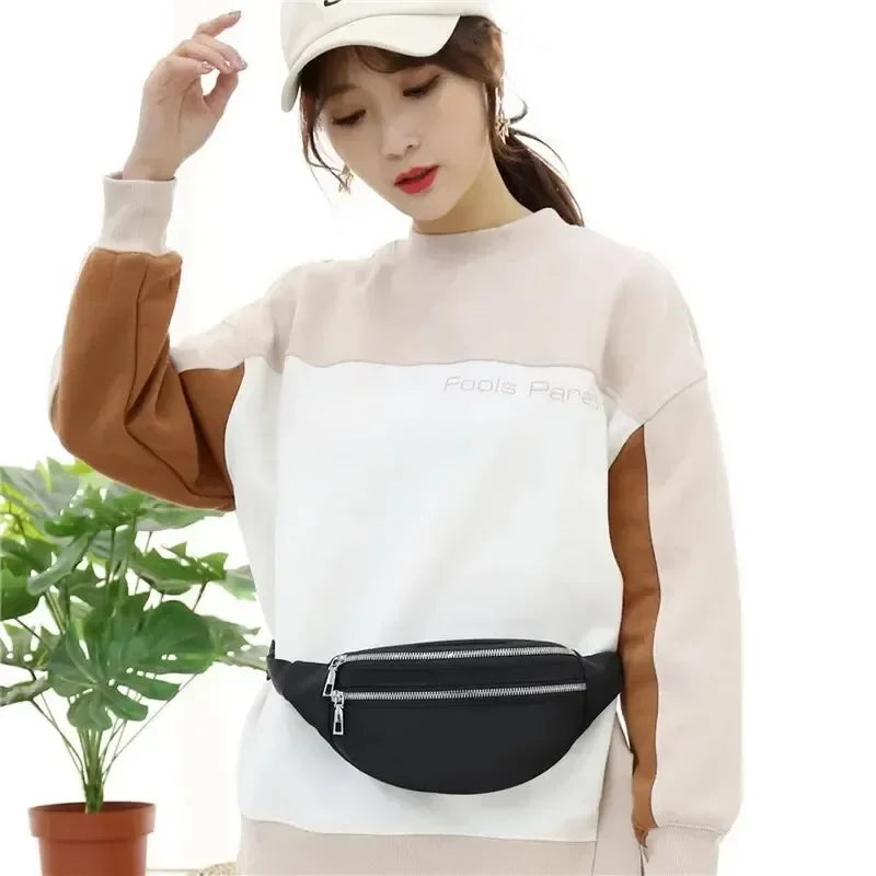 Fashion Travel Shoulder Purse Belt Bag Fanny Pack Women Waist Bag Men Belt Pouch Female Banana Bag Waterproof Phone Bag