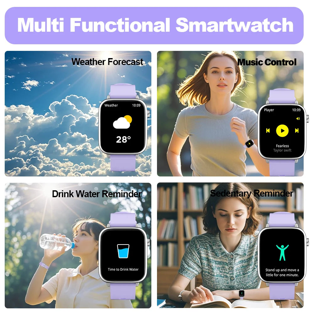 LAXASFIT New Smart Watch Bluetooth Talk Man Woman Smartwatch 100+ Sports Functions Fitness Bracelet Customized Dial Smart Watch