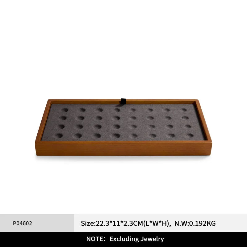 Oirlv Wooden Jewelry Tray Set Bracelet Ring Display Props Sets Jewelry Organizer Holder Necklace Display Stand Jewelry Plate