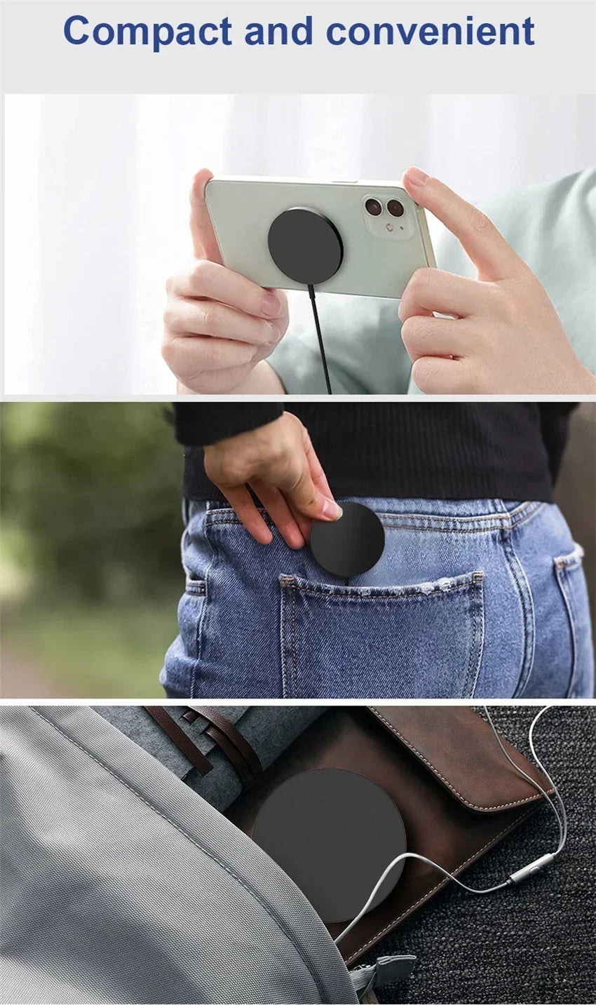 VIKEFON Magnetic Wireless Charger Fast Wireless Charging Pad Stand for iPhone 15 14 13 12 Pro Max Mini Type C Phone Charger