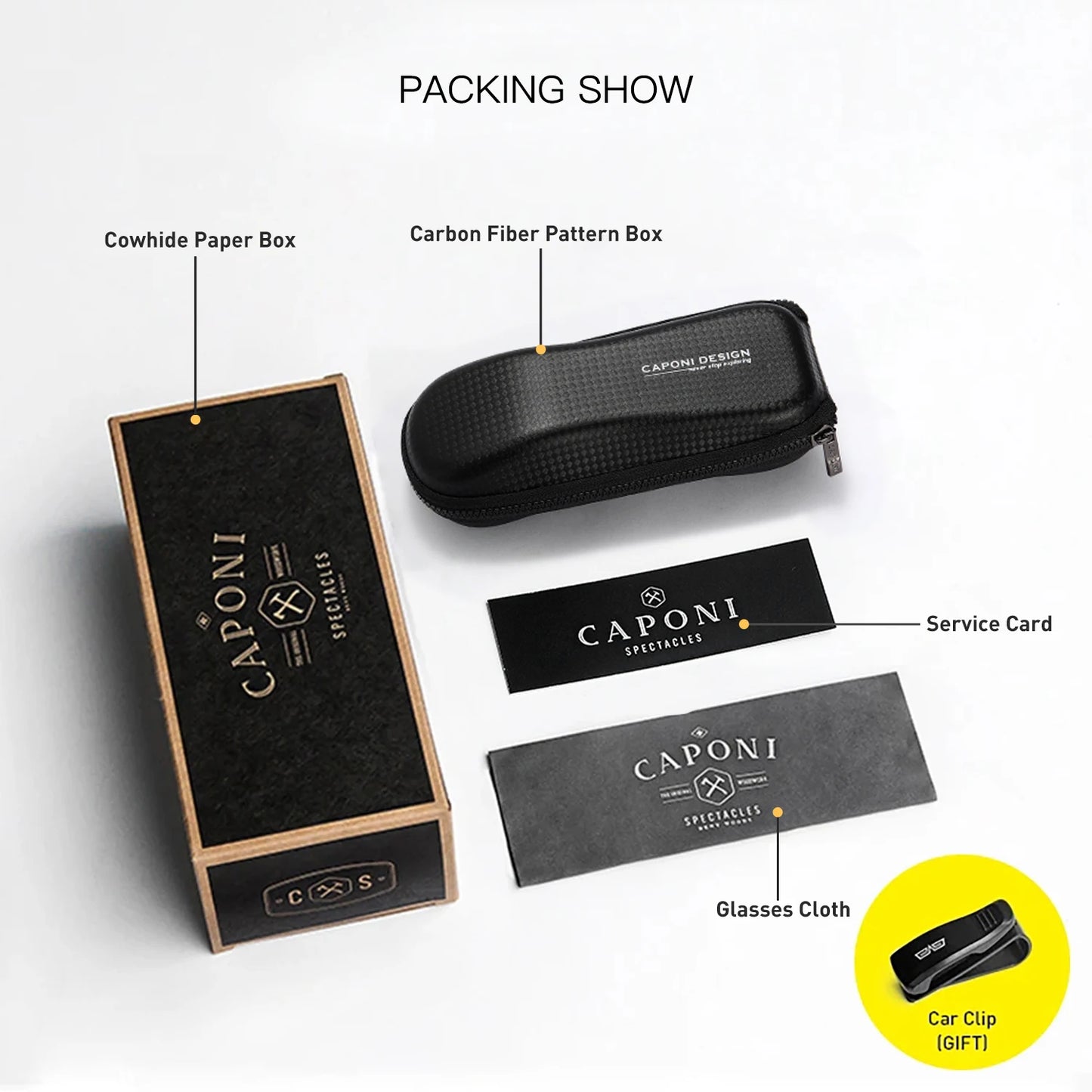 CAPONI Outdoor Sunglass For men Polarized Photochromic Square Shades Driving Sunglasses UV400 Protection Brand Designer BS24704