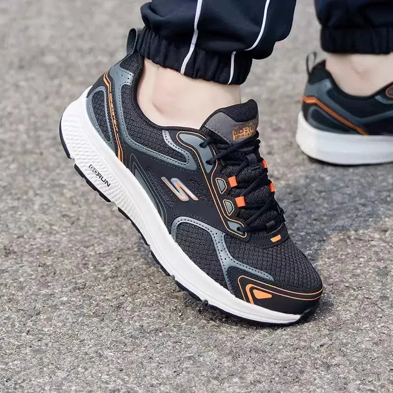 Skecher Men's Sneakers Summer breathable mesh casual running shoes Lightweight shock-absorbing jogging shoes