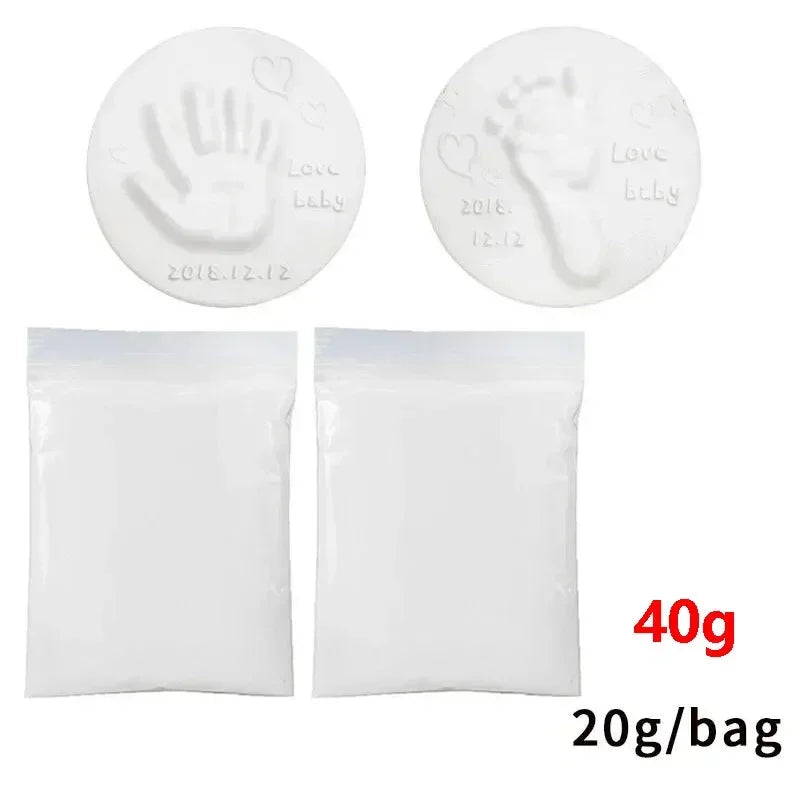 20/40g Baby DIY Hand and Footprint Soft Clay Fluffy Material, Baby Handprint Imprint And Foot Print Mud, Handprint Fingerprint