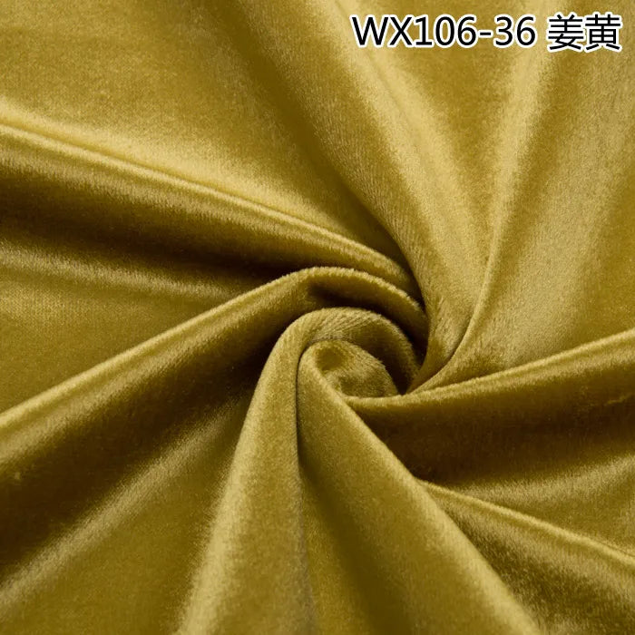 Thinkend Velvet Fabric By Meters for Upholstery Sofa Curtains Tablecloth Pillowcase Chair Sewing Soft Smooth Plain Velour Cloth