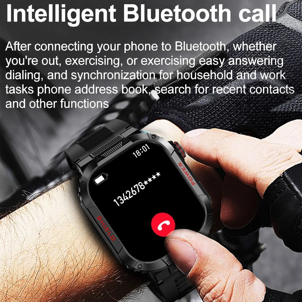 ChiBear For Huawei Xiaomi GPS Smart Watch Men 1.96 Inch Screen 420mAh Heart Rate Sport Waterproof NFC Bluetooth Call Smartwatch