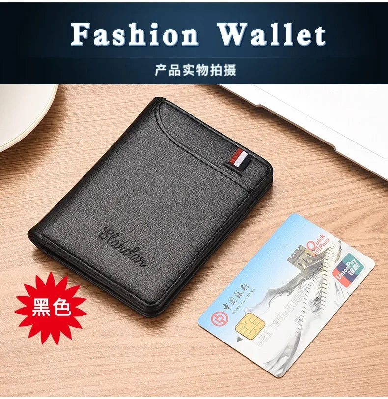 1PC New Super Slim Soft Wallet PU Leather Mini Credit Card Wallet Purse Card Holders Men Wallet Thin Small Short Skin Wallets
