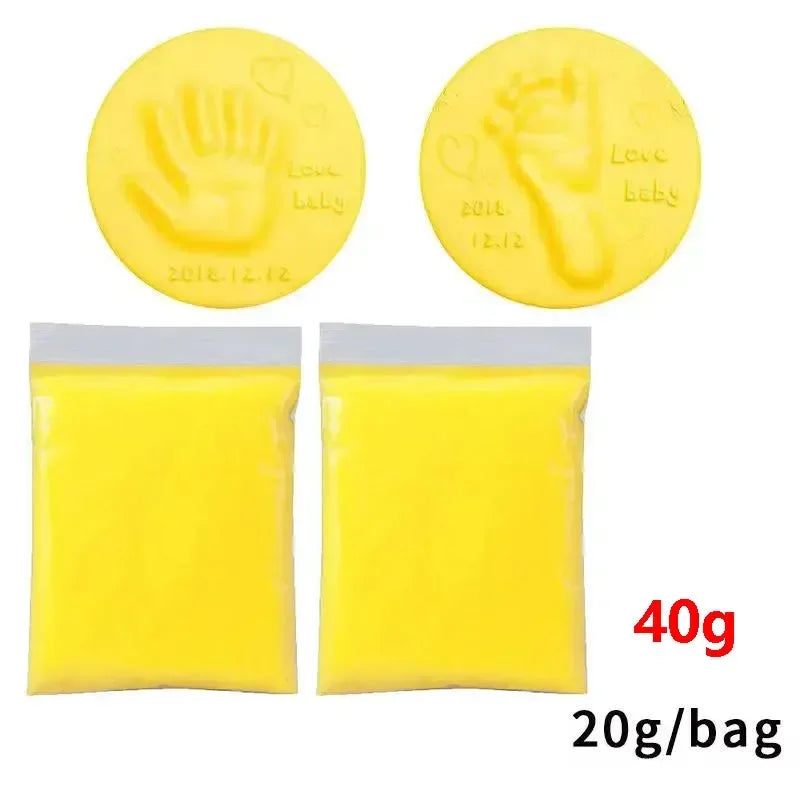 20/40g Baby DIY Hand and Footprint Soft Clay Fluffy Material, Baby Handprint Imprint And Foot Print Mud, Handprint Fingerprint
