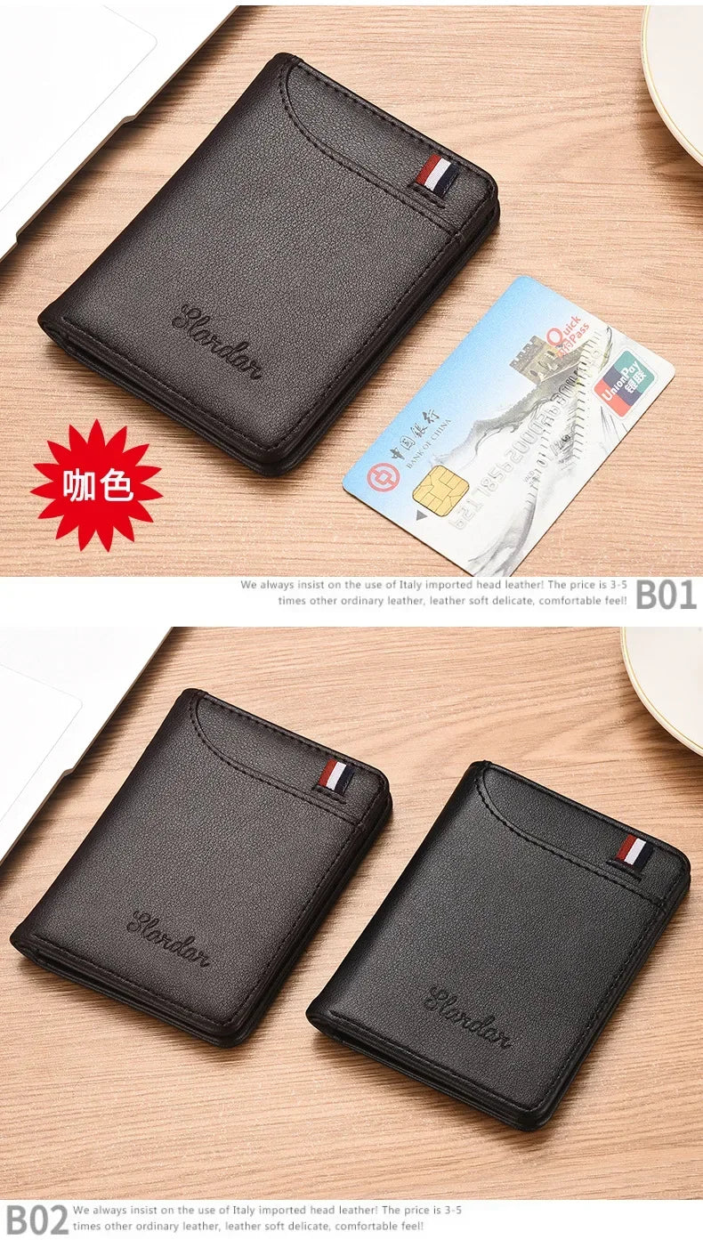 1PC New Super Slim Soft Wallet PU Leather Mini Credit Card Wallet Purse Card Holders Men Wallet Thin Small Short Skin Wallets
