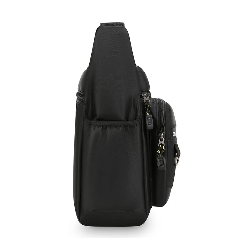 Lightweight Casual Oxford Shoulder Bags for Men Portable Large Capacity Crossbody Bag with Multi Pockets Daily Travel Bag Male