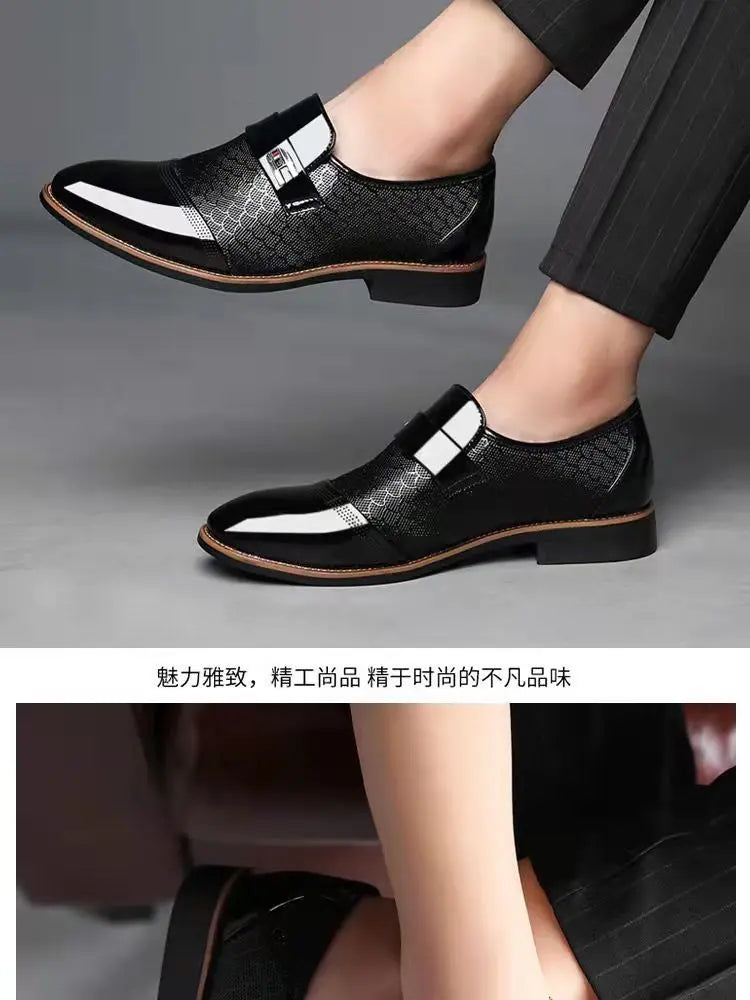 Wedding Business Dress Nightclubs Oxfords Breathable Working Lace Up Shoes New Fashion Mens Leather Shoes