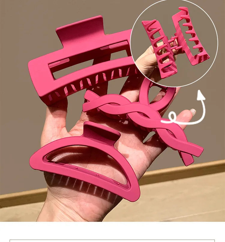 Set of 8 Plastic Hair Clip,Large hair Accessories, Simple hairpin,Thin hair Styling Tools for women