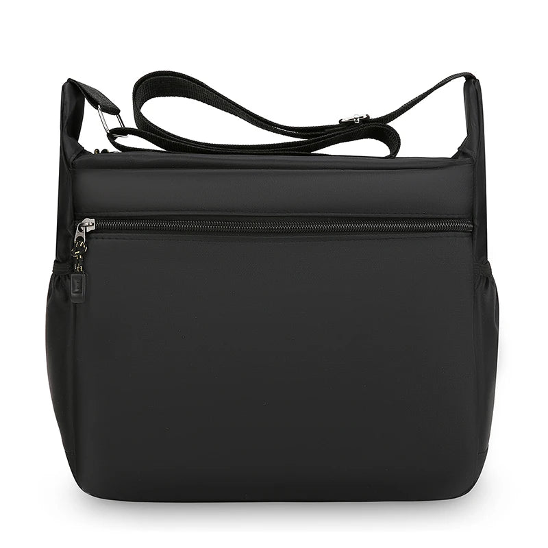 Lightweight Casual Oxford Shoulder Bags for Men Portable Large Capacity Crossbody Bag with Multi Pockets Daily Travel Bag Male