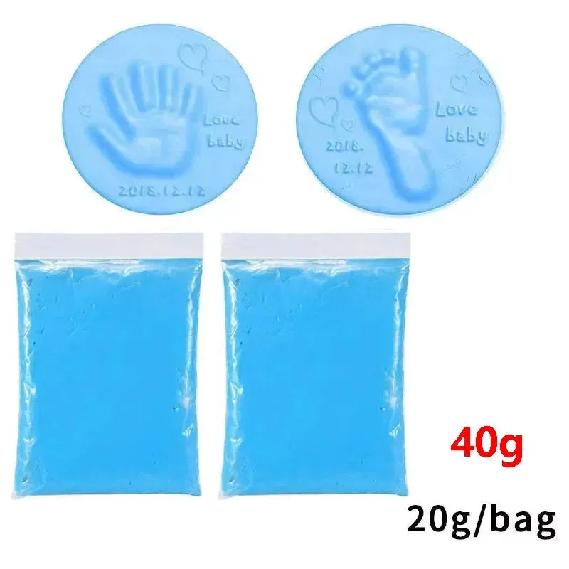 20/40g Baby DIY Hand and Footprint Soft Clay Fluffy Material, Baby Handprint Imprint And Foot Print Mud, Handprint Fingerprint