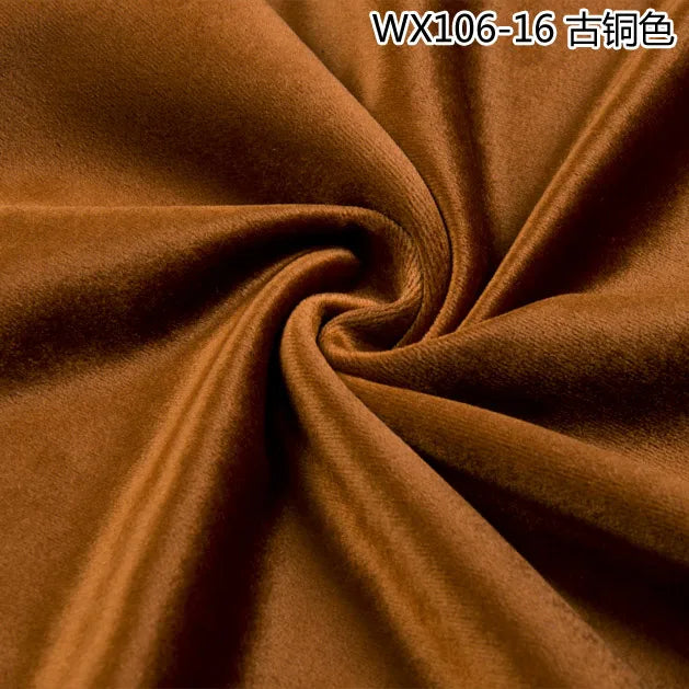 Thinkend Velvet Fabric By Meters for Upholstery Sofa Curtains Tablecloth Pillowcase Chair Sewing Soft Smooth Plain Velour Cloth