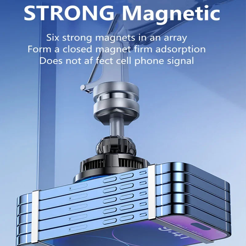 30W Ice Cooling Magnetic Wireless Car Charger Fast Charging Station for iPhone 15 14 13 Pro Max MacSafe Car Phone Holder Stand