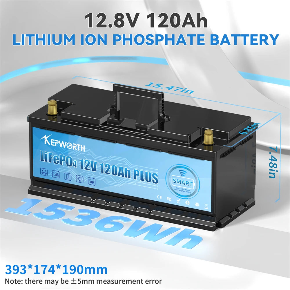 Newest 12V 100Ah 120Ah 200Ah 24V 100Ah LiFePO4 Battery Built-in Bluetooth BMS For RV Campers Golf Cart Off-Road Off-Grid Solar