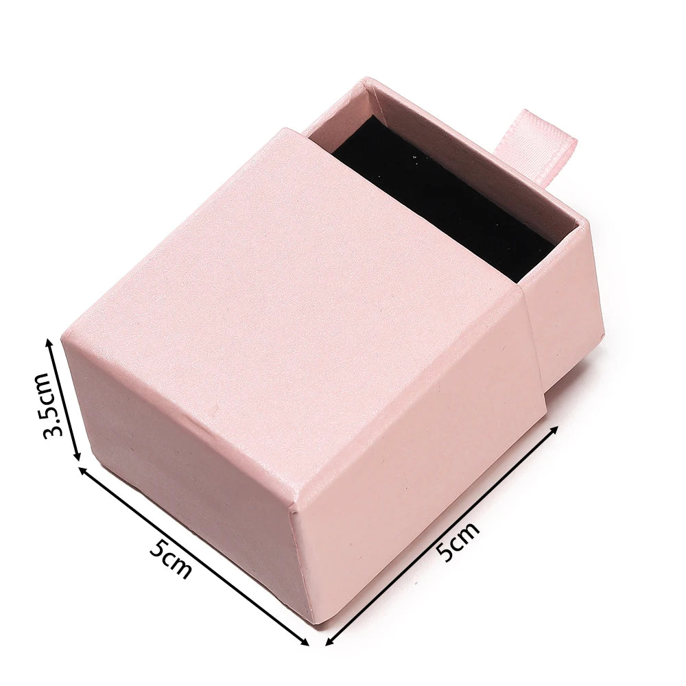Creative Drawer Jewelry Packaging Box Necklace Ring Earing Bracelet Storage Organizer Display Stand Solid Color Paper Gift Boxes
