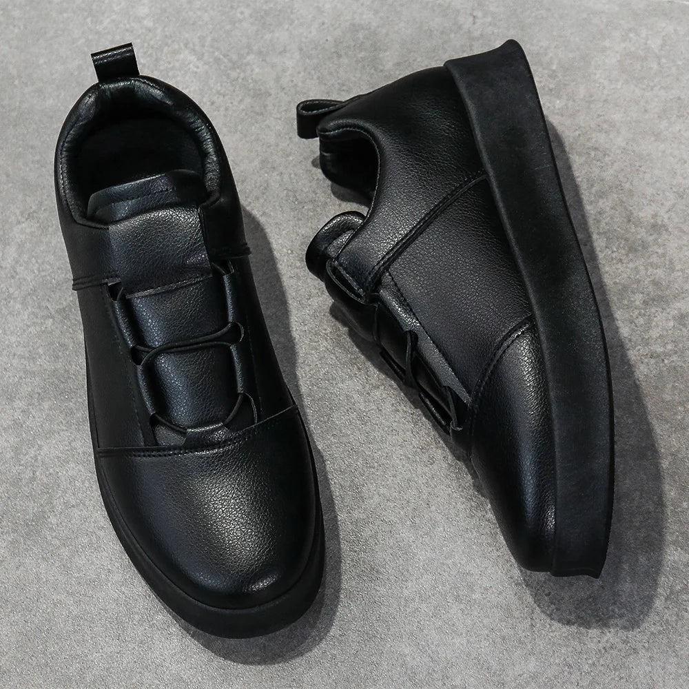 Popular Casual Shoes for Men Low Cut Rubber Thick Soled Board Shoes 2025 Fashion Shock-absorbing Anti-friction Sneakers for Men